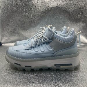 Women's Jordan Air Mae in the Celestine Blue and White colorway